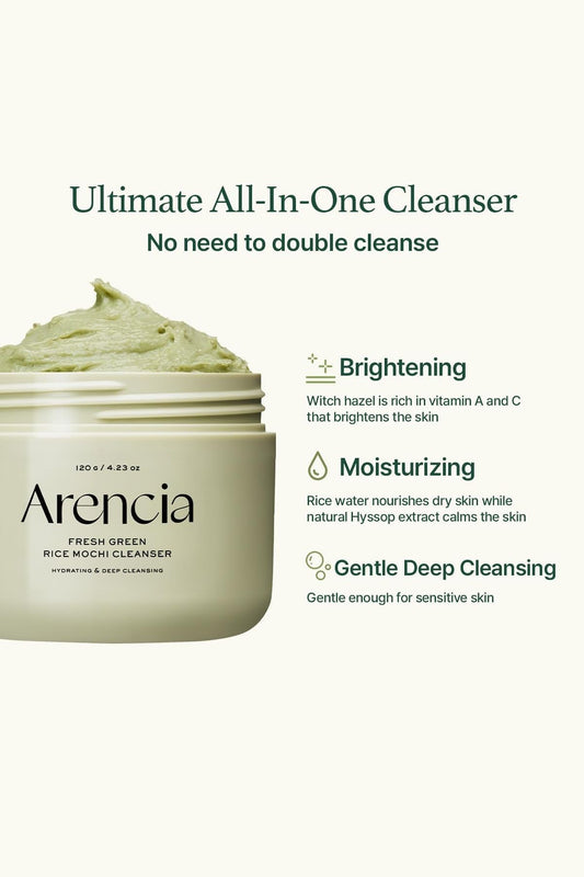 Arencia Fresh Green Rice Mochi Cleanser