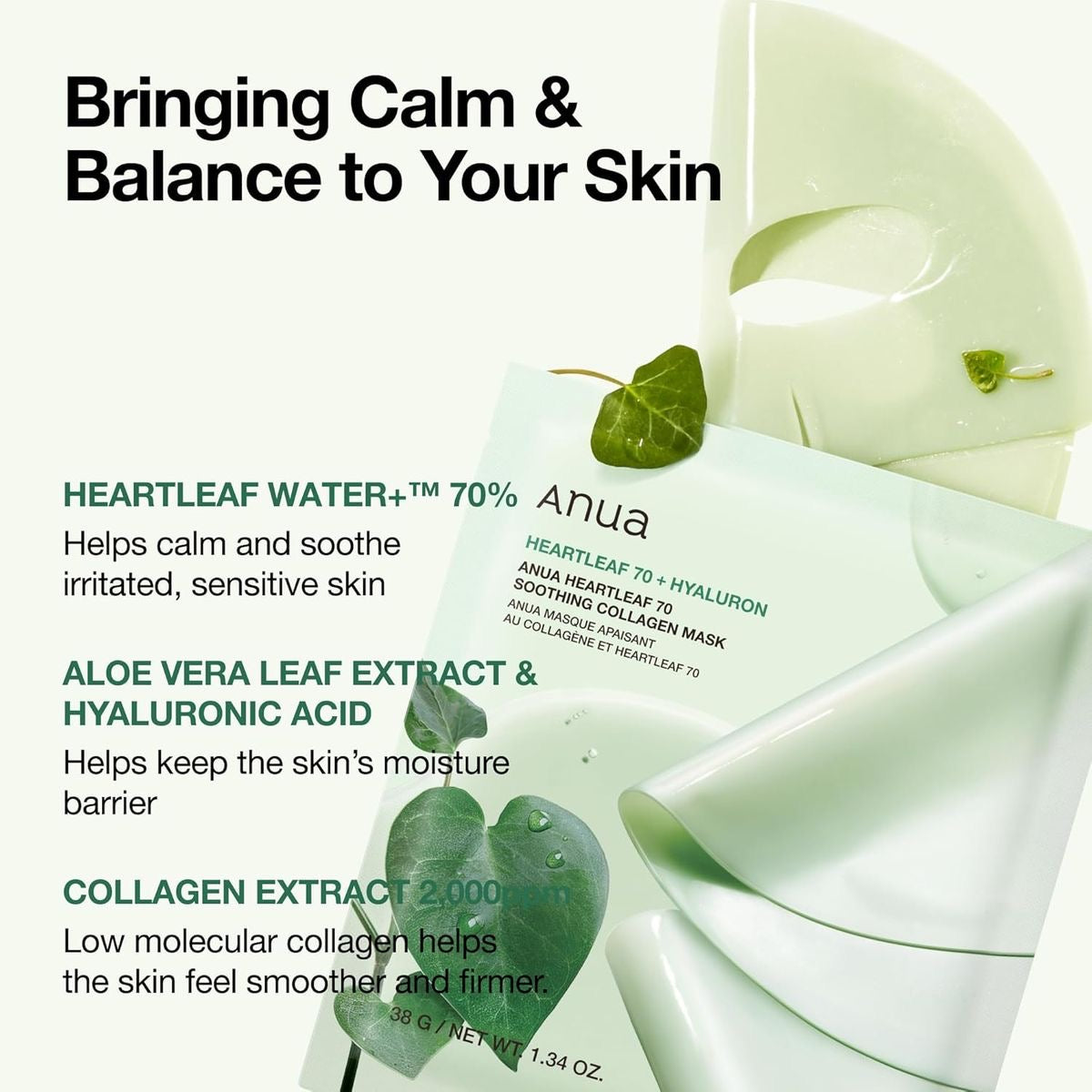 Anua - Heartleaf 70 Soothing Collagen Mask