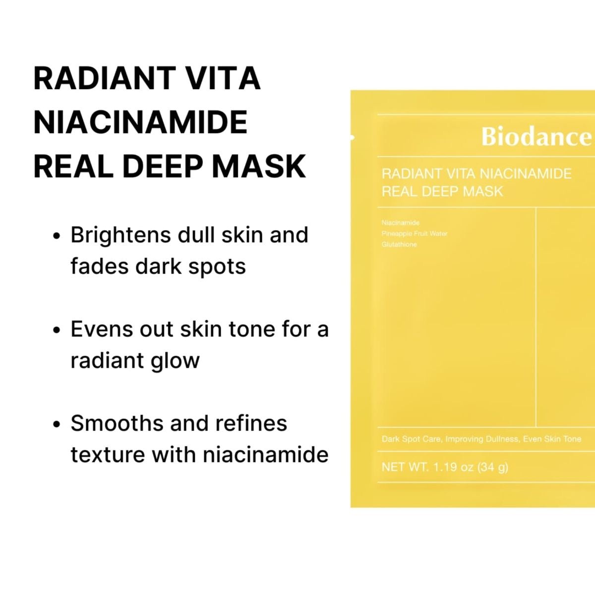 Biodance - Radiant Vita Niacinamide Real Deep Mask