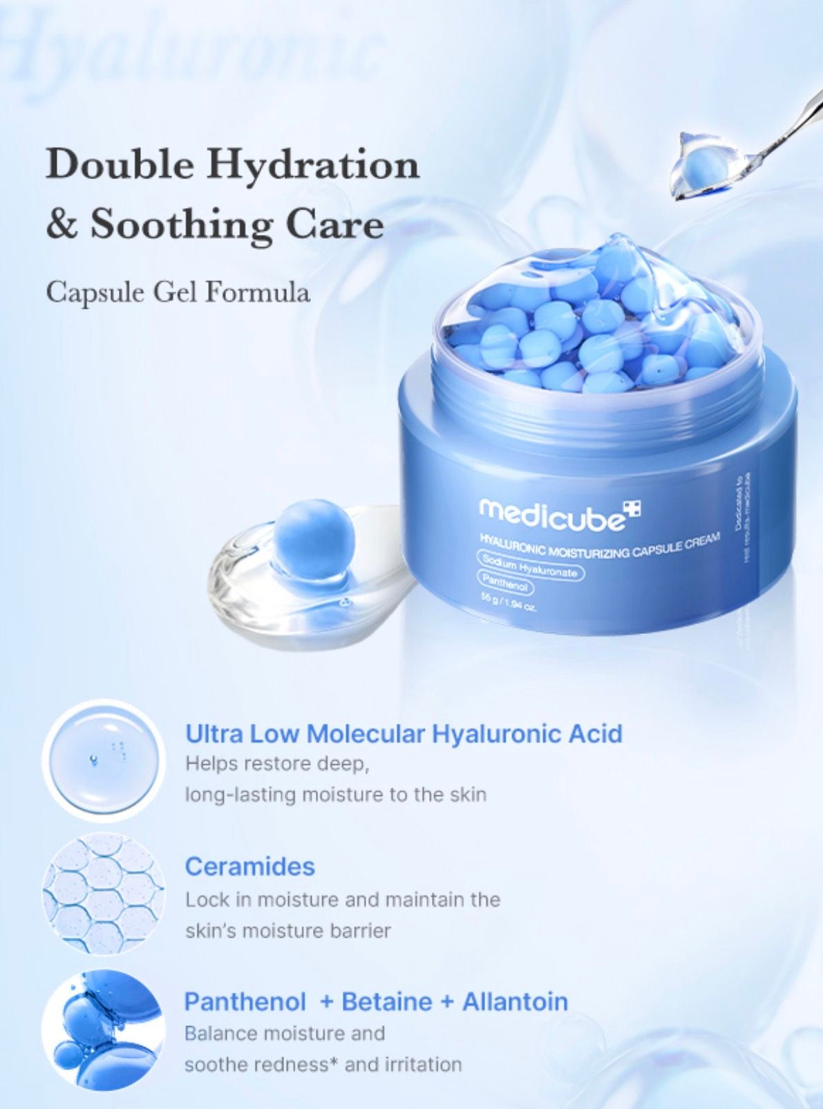 MEDICUBE – HYALURONIC MOISTURIZING CAPSULE CREAM